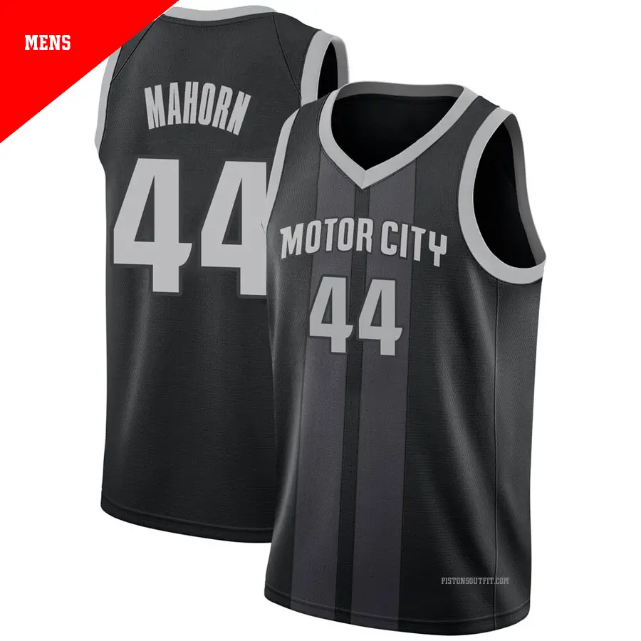 ＃44 Men's Rick Mahorn Detroit Pistons 2018/19 Swingman Black JerseyCity Edition