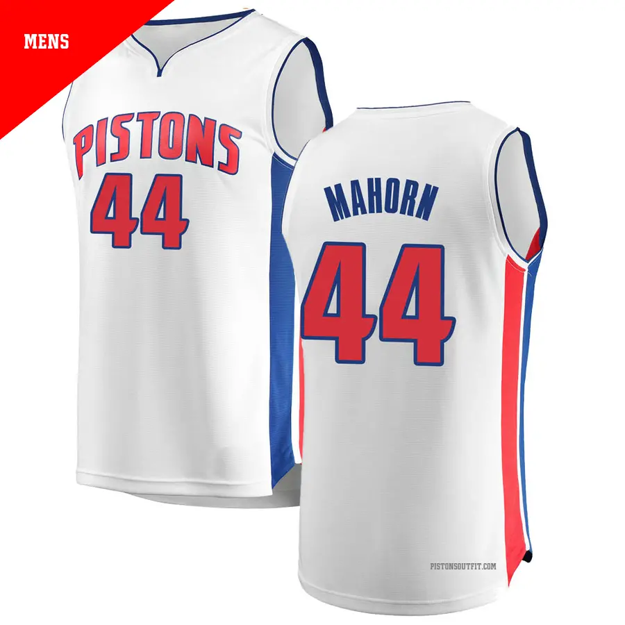 ＃44 Men's Rick Mahorn Detroit Pistons White Fast Break JerseyAssociation Edition